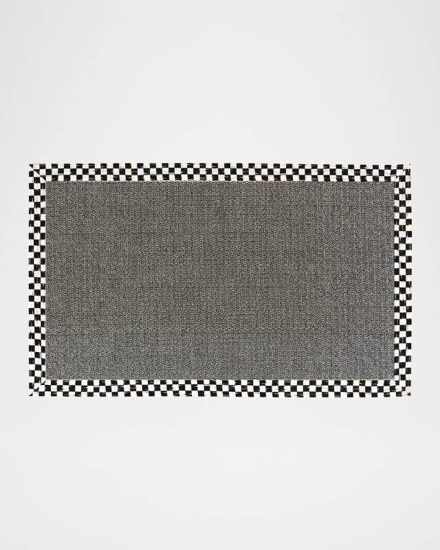 Courtly Check Grey Sisal Rug, 3' x 5'